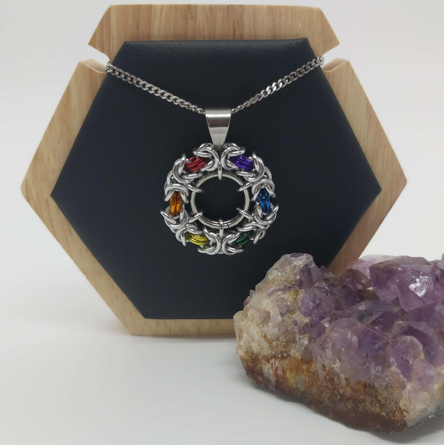 Eternal Byzantine, made with anodized aluminum and stainless steel.