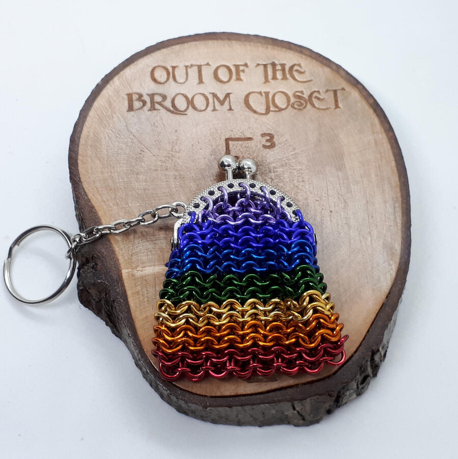 Chainmaille coin/mini dice purse