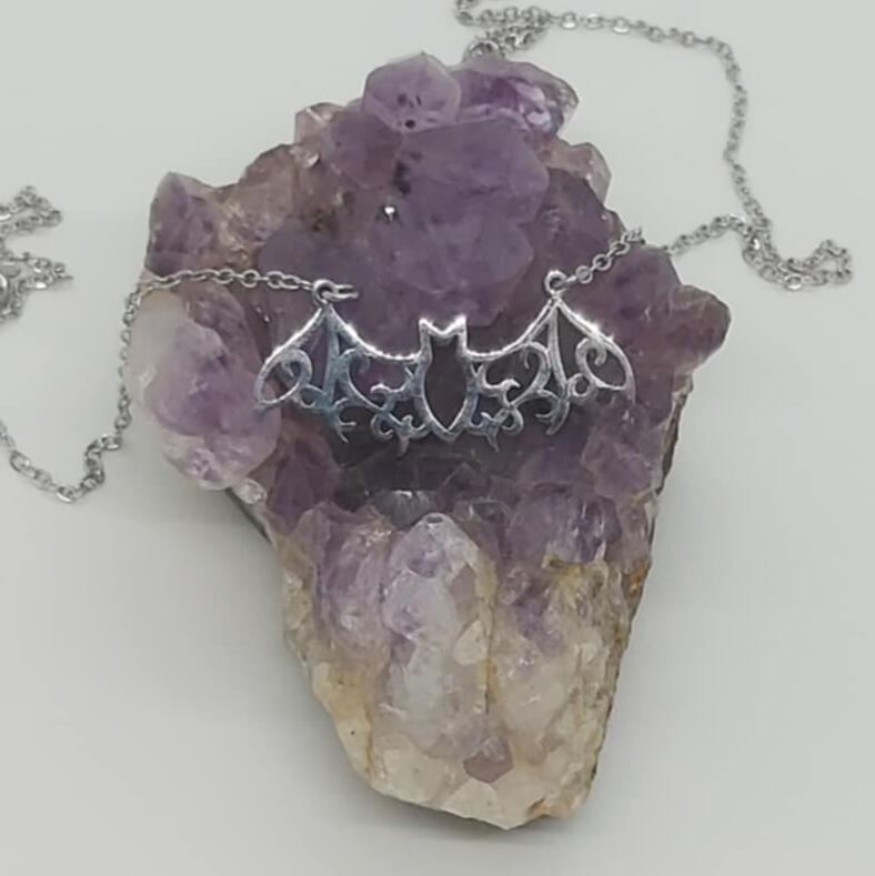 Necklace - filigree bat